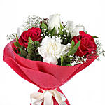 Red With White Floral Delight Bouquet