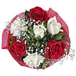 Red With White Floral Delight Bouquet