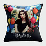 Flowers Bunch and Personalised Birthday Cushion
