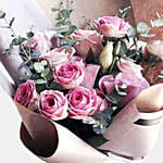 15 Pink Roses Bouquet