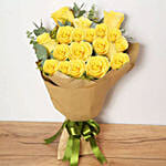 18 Yellow Roses Bouquet