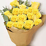 18 Yellow Roses Bouquet