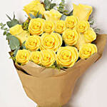 18 Yellow Roses Bouquet