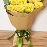 18 Yellow Roses Bouquet