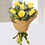 Basket Of Fruits With Roses Bouquet & Champagne