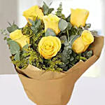 Basket Of Fruits With Roses Bouquet & Champagne