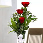 Beauty of 3 Red Roses
