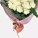 Bouquet Of 15 White Roses Bunch