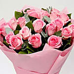 Bunch Of 20 Pink Roses With Ferrero Rocher