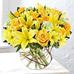 Happy Flowers Arrangement With Ferrero Rocher