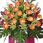 Two Tone Orange Gerberas Stand