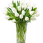 20 White Tulips