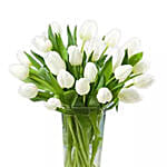 20 White Tulips