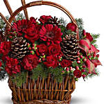 All Red Christmas Basket