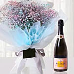 Babys Breath Bouquet With Champagne