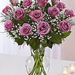 Bunch of 20 Light Purple Roses