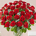 Bunch of 50 Scarlet Red Roses