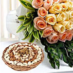 Bunch Of Roses and Dry Fruits Combo