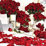 Dreamy 300 Red Roses and Candle Decor