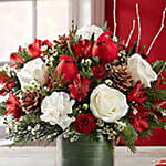 Red & White Flower Vase