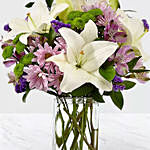 Bright Flowers Vase Arrangement