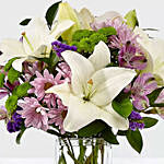 Bright Flowers Vase Arrangement