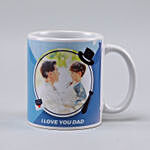 Love You Dad Blue Personalised Cushion & Mug
