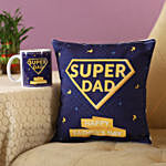 Printed Mug & Cushion For Super Dad