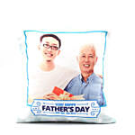 White Personalised Cushion For Father's Day