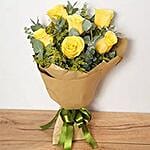 6 Yellow Roses Bouquet