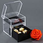 Acrylic Box Of Forever Rose Ferrero Rocher