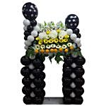 Balloons N Flowers Condolences Stand