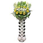 Balloons N Flowers LED Condolences Stand