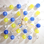 Colorful Balloons Decor Silver Yellow & Blue