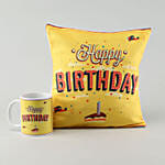 Printed Birthday Mug & Cushion Combo