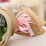 Rudraksha Rakhi & Roses Bouquet