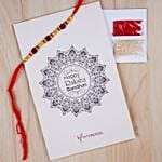 Rudraksha Rakhi & Roses Bouquet