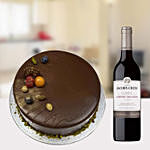 Chocolate Cream Cake With Wine