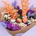 Lilac & Orange Dried Flower Bouquet