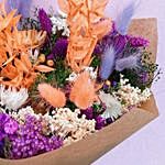 Lilac & Orange Dried Flower Bouquet