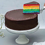 Rich Chocolate Rainbow Cake