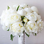 20 White Peonies Bouquet