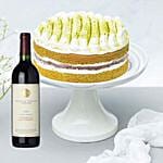 Matcha Red Bean Cake & Cabernet Sauvignon