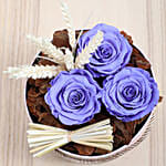 Fruit Cake & Purple Forever Roses