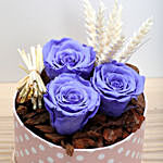 Purple Forever Roses & Black Forest Cake