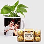 Picture Mug Money Plant & Ferrero Rocher