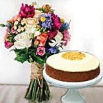 Impressive Flower Bunch & Carrot Cake