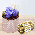 Purple Forever Roses & Ferrero Rocher