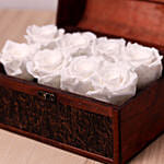 White Forever Roses & Ferrero Rocher Combo