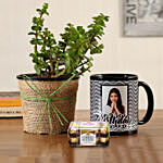 Jade Plant Personalised Black Bday Mug With Ferrero Rocher